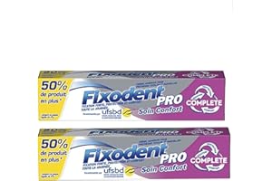 Fixodent – Fixodent Pro – Cuidado Confort – Tubo de 70,5 gramos – Lote de 2 tubos