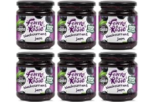 Fearne & Rosie Blackcurrant Jam, Award Winning, More Fruit & 40% Less Sugar, Vegan Friendly, Gluten Free, 100% Natural Ingredients, No Palm Oil, No Concentrates & B Corporation Certified 6 x 320g Jar