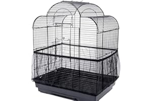 Hakeeta Ventilated Nylon Net,Bird Cage Cover Shell, Large Size Ventilated Bird Cage Skirt, 4 Colors, Seed Guard Parrot Nylon Mesh Net Cover