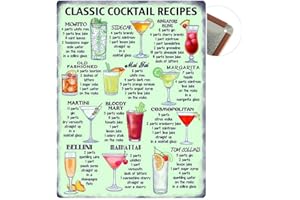 SYCLE CIRCLE Targa Metallo Vintage 20x30cm Poster Segno Lamiera Plaque Arredo Murale Decoro per Bar Cafe Casa Ristorante, Serie di Birra (Cocktail Menu)