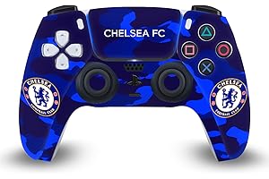 Head Case Designs Officially Licensed Chelsea Football Club Camouflage Mixed Logo Vinyl Faceplate Sticker Gaming Skin Decal Cover Compatible With Sony PlayStation 5 PS5 DualSense Controller