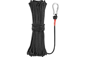 Dawumin Seil mit Karabiner, Kletterseil Outdoor, Reepschnur Seile mit Enterhaken, Hoher Sicherungsseil für Bergsteigen, Fischen, Camping, Schaukel