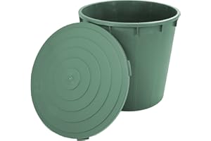 ONDIS24 Depósito con tapa para agua de lluvia, barril con grifo, 500 L