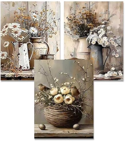 Coinsyyds Schilderen op nummer voor volwassenen - Bloemenmeisje DIY set zonder lijst, cadeau voor huisdecoratie 40x50cm (Abstracte bloem