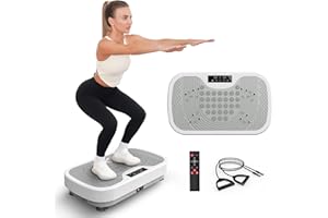 JOROTO JV30 Vibration Plate | Entraînement de Tout Le Corps pour la Maison| 9 Modes d'agitation | 99 Niveaux de Vibration | avec Bandes de résistance à Distance | Capacité de Charge 150kg