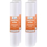 iSpring FP11X4 Universal PP Sediment Filter Cartridge, 1 Micron | Pack of 4, 10 x 2.5 Inch, White PP Cartridge, Universal Sed