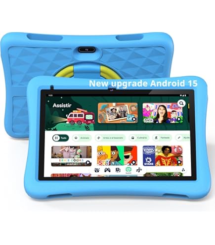 キッズタブレットAndroid 15 PlimPad Kids 20 Blue Plimpton Kids Tablet Android 15, 10 inch with Google Kids Space