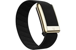 WHOOP 5 SuperKnit Luxe – Compatible with One and Peak – Comfortable, Durable, Accessory for Health &amp; Fitness Wearable – Premium Metals – 24/7 Activity Tracker, Obsidian with Gold (STRAP ONLY)