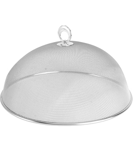 Cloche De Service En Inox Argentée - Dôme Pour Plat, Garde Au Chaud Et Protection, 10 Pouces (25cm)