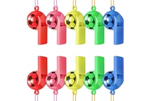 GHEART Silbato para Niños, Silbato para Entrenador, Silbato para Fútbol, Silbato de árbitro, Silbatos Deportivos, Silbato de Sonido Fuerte y crujiente Ideal para Entrenadores, árbitros y Salvavidas,10PC