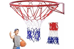 ZLXFT Rete per Canestro da Basket,2 pezzi Ricambio Rete da Basket,Canestro da Pallacanestro Rete Blu Rosso Bianco, per uso sostitutivo all'interno o all'esterno
