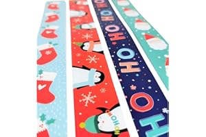 YLAB 80 Christmas Paper Chains – Cute Penguin & Santa Design – Peel & Seal Festive Craft Kit for Kids – DIY Holiday Garland – No Glue Needed