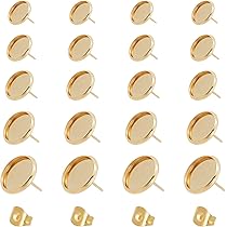 Antika - E-outstanding 25 Pcs Round Bezel Pendant Trays Copper Cabochon Setting