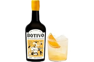 Botivo Non-Alcoholic Aperitif, British Botanical Aperitivo with Bittersweet & Citrus Notes, Handcrafted & British Apple Cider Vinegar Base, 500ml, 20 Servings, Serve with Soda & Squeezed Orange Wedge