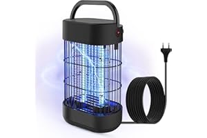 EUQQZU Lampe Anti Moustique 14W, UV Anti Mouche Moucheron Mite Efficace PortéE 60㎡, IntéRieur Attrape Insecte Moustique Tueur Lampe pour Jardin Cuisine