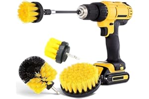 MIAYICAL Kit de nettoyage brosse pour perceuse, brosse de nettoyage, fixation de jantes, carrelage, cuisine, sols, voiture, baignoire