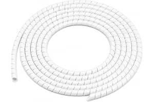 On1shelf® Kabelprydlig spiralomslag, vit- 6 mm (2 m)