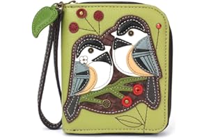 CHALA Geldbörse mit Reißverschluss, Handgelenk, 8 Kreditkartenfächer, Robustes PU-Leder