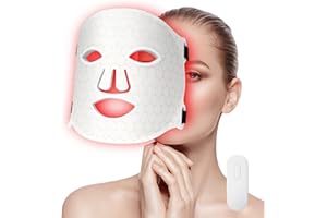AIGCCC LED Face Light Therapy Mask 660nm Red Light and 850nm Near Infrared Face Light, 3 in 1 Chip Redlight Lamp at Home and Travel (White)