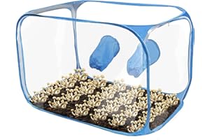 Hodeffior 35.8x23.2x22.8inch Still Air Box Pop Up Mushroom Grow Tent Kit Portable Mycology Fume Hood Propagation Stations Blue