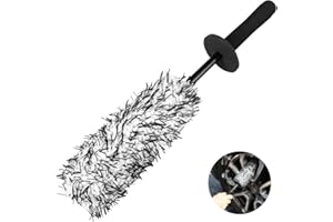Frevoitna 40cm Spazzola Lavaggio Auto, Spazzola per Cerchioni in Microfibra, Prodotti per Pulire Gomme Utilizzare per Pulizia Cerchi, Cura Ottimale dei Cerchioni Senza Graffi per Tutti i Tipi Ruote
