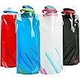 4er Pack Faltbare Trinkflaschen 700ml | BPA-Frei & Zusammenklappbar | Für Outdoor & Sport