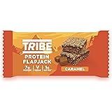 TRIBE Protein Flapjacks - Caramel - Great-Tasting Natural Plant Energy - Vegan, Dairy Free & Gluten Free (12 x 50g Bars)