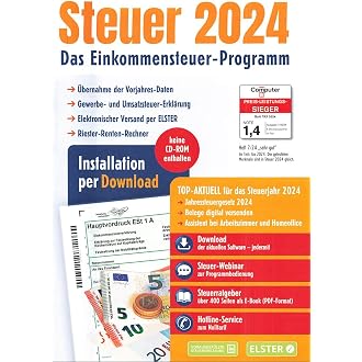 Aldi Steuer 2025 für die Steuererklärung 2025 am PC. ELSTER Klar Strukturiert Steuerprogramm Installieren ohne CD-Laufwerk und freischalten per Aktivierungscode - View 8