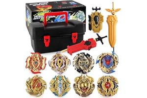 TUKIIE Bey 8 Kreisel für Kinder, Kampfkreisel Set, 3 Launcher Grip Spielzeugklingen-Set, Battling Top- Kinder Spielzeug Kreisel, Gyro-Aufbewahrungsbox，Kindergeschenk