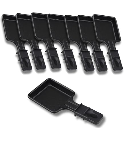 Poêlons Raclette Antiadhésifs Avec Spatules Bois - Lot 6 - Mini Triangle Compatible Tefal Seb - SOS Accessoire
