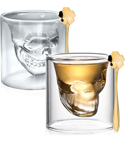 Nemesis Now Six Shooter Skulls Schnapsglas-Set – 6 Totenkopf-Gläser In Altweiß, Aus Harz
