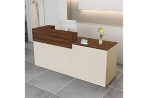 CCUKTFN Empfangstheke, Empfangstresen, Rezeption mit Schublade und offenen Regalen, 100–180 cm Rezeptionstheken, modern für Büro, geeignet für Salons, Büros, Lobbys, Einzelhandelsgeschäfte