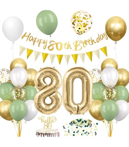 Geschenkpapier 80. Geburtstag - 6 Blatt Geschenkpapier