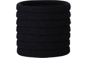 EBOOT 20 Pieces Large Cotton Stretch Hair Ties Bands Rope Ponytail Holders Headband for Thick Heavy and Curly Hair