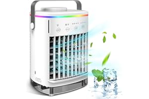 4-en-1 Climatiseur mobile, ventilateur de refroidissement d’air personnel, climatiseur portable, climatiseur évaporatif, ventilateur de refroidissement personnel
