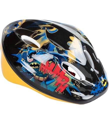 batman bike helmet amazon Albri Fietshelm voor fiets en skates, uniseks, kinderen, zwart en geel, maat 51-56 cm Sport & outdoor The Drawstring with a true performance Size:7.6