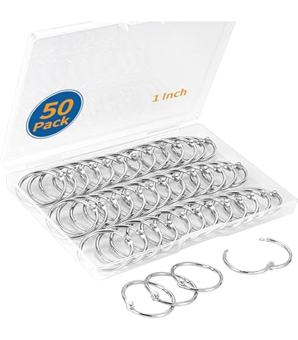 1 Inch Bunder Rings Organizer Rings For Paper Offplex 100 Pack 1 Inch Loose Leaf Binder ...