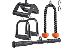 SELEWARE Ensemble d'accessoires pour Machine à câble - Accessoires pour Machine à câble - Accessoires pour la Maison, la Gym, l'entraînement de Poids, Les Triceps
