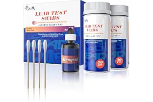Pawfly 2024 allt-nytt blytest kit snabb hem bly test swabs med snabba resultat i 30 sekunder instant lead testning swabs kit för hus målade ytor, skivor, metall, leksaker, smycken och trä, 60 swabs
