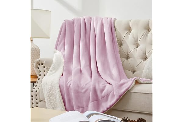 LA VERNE Super Soft Double Bed Sherpa Reversible Blanket | Warm & Cozy Blanket for Mild to Heavy Winter | Ultra Soft Plush Wi