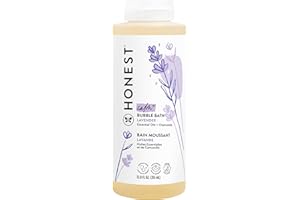 THE HONEST COMPANY Honest Calming Lavender Hypoallergenic Bubble Bath with Naturally Derived Botanicals, Dreamy Lavender, 12 Fluid Ounce
