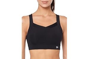 Yvette Damen Sport BH Starker Halt mit Haken&Öse Große Größen Lauf Fitness Bra