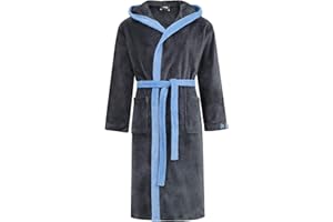 Di Ficchiano Męski szlafrok kąpielowy Monza z kapturem I szlafrok poranny puszysty I bielizna nocna ze szlachetnej mikrofibry I kimono w różnych kolorach i rozmiarach S - 5XL I szlafrok kąpielowy