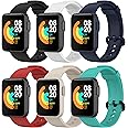 BDIG 6 Pieces Bracelet for Xiaomi Mi Watch Lite, Redmi Watch Fitness Band Replacement Silicone Stretchy Straps Compatible with Redmi Watch/Xiaomi Mi Watch Lite, 6 Pieces