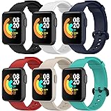 BDIG 6PCS Cinturini Braccialetto in Silicone Colorato di Ricambio Anti-Perso Progettato Accessori Tracker per Redmi Watch/Xia