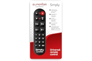 SUPERIOR ELECTRONICS Simply Numeric uniwersalny pilot zdalnego sterowania z dużym przyciskiem do 2 urządzeń