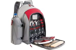 ‎LIVOO FEEL GOOD MOMENTS LIVOO Picknick-Rucksack, Kühltasche, Isotherm one size rot/grau