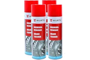 Nettoyant pour freins Wurth, élimination des graisses et des résidus d'huile, sans dommage en plastique, séchage rapide, sans silicone, pack de 4