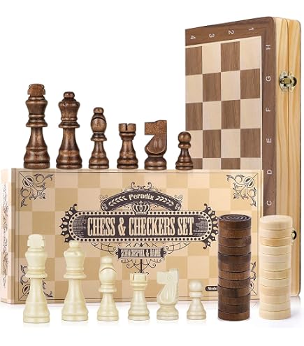 Philos 2706 - Set Scacchi Staunton In Legno 30 Mm, Pieghevole, Viaggio E Casa, Regalo Strategico