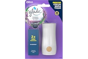 Glade® By Brise Ambientador Un Toque Fragancia Lavanda. Elimina los malos olores, Hasta 10 veces más frescor - Difusor + Recambio de 11ml